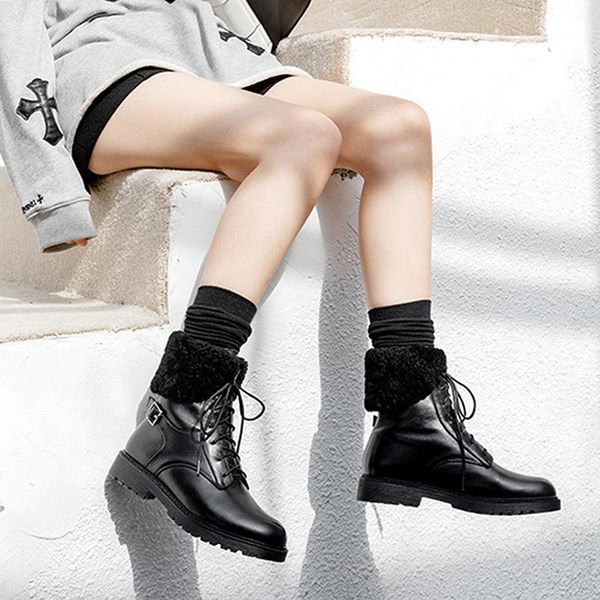 boots women's leather shoes thick bottom brand design casual metal designer flat non-slip, Black
boots women's leather shoes thick bottom brand design casual metal designer flat non-slip, Black