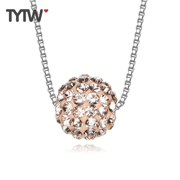 pendant necklaces tytw crystals from austrian women's 925 silver necklace blue, white, gold, rose ball woman choker jewelry gifts
pendant necklaces tytw crystals from austrian women's 925 silver necklace blue, white, gold, rose ball woman choker jewelry gifts