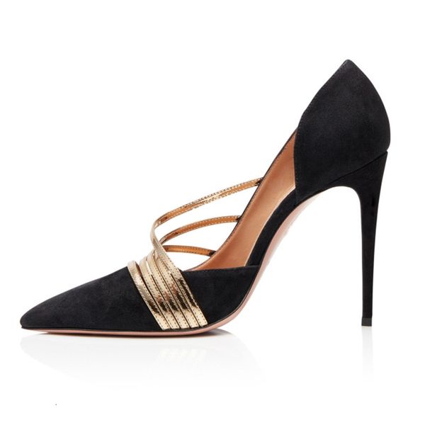 sandals 2021 spring pu suede single shoes pointed toe shallow mouth stilettos work party dress oversized wedding women lyl5, Black 
sandals 2021 spring pu suede single shoes pointed toe shallow mouth stilettos work party dress oversized wedding women lyl5, Black