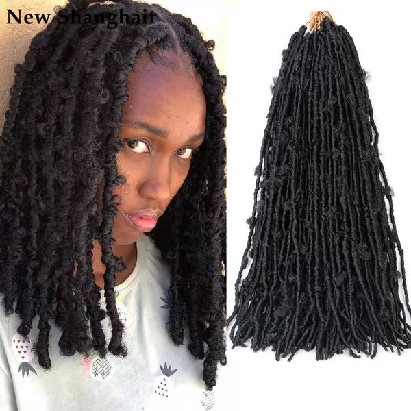 new shanghair 14/18/24 butterfly locs crochet hair short distressed faux braids hair 80g/pcs pre looped bob natural soft, Black
new shanghair 14/18/24 butterfly locs crochet hair short distressed faux braids hair 80g/pcs pre looped bob natural soft, Black