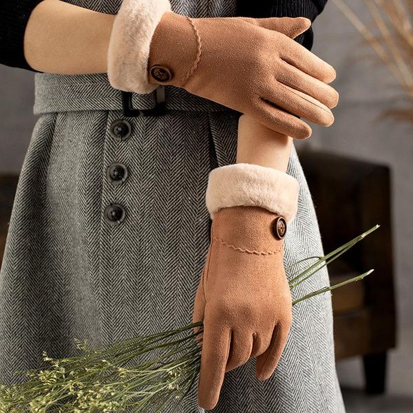 five fingers gloves suede fabric touch screen winter women add cashmere thicken cute elegant female outdoor windproof warm, Blue;gray
five fingers gloves suede fabric touch screen winter women add cashmere thicken cute elegant female outdoor windproof warm, Blue;gray