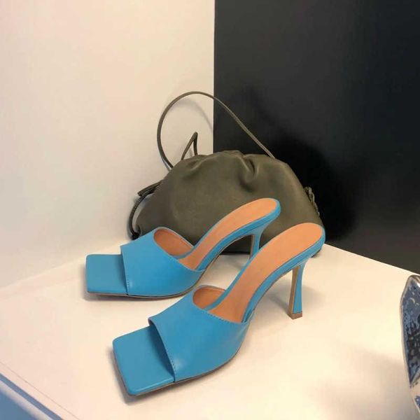 dress shoes super sandals drag high heels square thin heel toe wear, Black