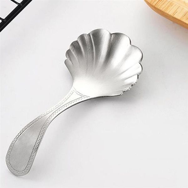 spoons 1pc creative stainless steel tea scoop shell shape shovel coffee scoops sugar powder kitchen tools exquisite teaspoon
spoons 1pc creative stainless steel tea scoop shell shape shovel coffee scoops sugar powder kitchen tools exquisite teaspoon