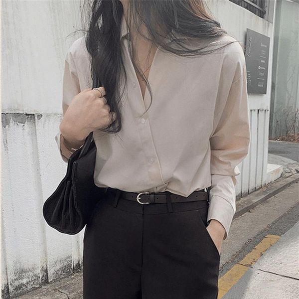 women's blouses & shirts aibeautyer 2021 buttons chic elegant oversize office korean style lady wild women spring summer, White
women's blouses & shirts aibeautyer 2021 buttons chic elegant oversize office korean style lady wild women spring summer, White