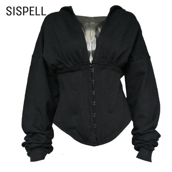 women's hoodies & sweatshirts sispell patchwork hooded pullover sweatershirt deep vneck long sleeve high waist for female casual fashio, Black
women's hoodies & sweatshirts sispell patchwork hooded pullover sweatershirt deep vneck long sleeve high waist for female casual fashio, Black