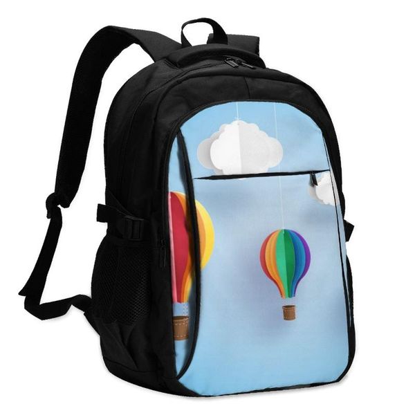 backpack bags school for boy girl teenagercolorful air balloon and cloud usb charge computer lapback pack
backpack bags school for boy girl teenagercolorful air balloon and cloud usb charge computer lapback pack