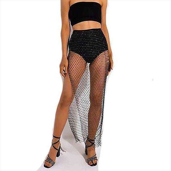 shiny crystal rhinestones fishnet women skirt long party club split mesh hollow out transparent night, Black
shiny crystal rhinestones fishnet women skirt long party club split mesh hollow out transparent night, Black
