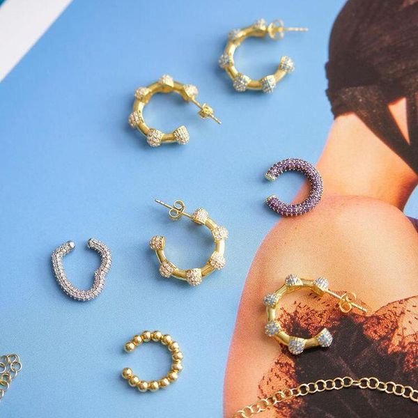 hoop & huggie green white blue 7 colors rainbow colorful fashion women jewelry geometric cz hoops bamboo shaped multi piercing earring, Golden;silver
hoop & huggie green white blue 7 colors rainbow colorful fashion women jewelry geometric cz hoops bamboo shaped multi piercing earring, Golden;silver