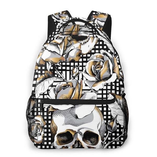 backpack 2021 gold skull and rose flowers on geometric school bag men backbag travel daypacks male leisure women gril
backpack 2021 gold skull and rose flowers on geometric school bag men backbag travel daypacks male leisure women gril