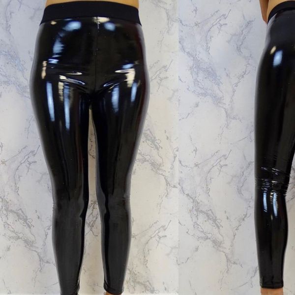 women legging leather leggings high waist pants slim soft strethcy shiny wet look vetement femme, Black
women legging leather leggings high waist pants slim soft strethcy shiny wet look vetement femme, Black
