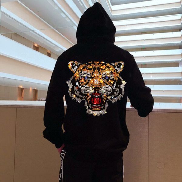 men's hoodies & sweatshirts tiger head tough hoodie male pattern diamond pullover autumn and winter sweatshirt 5ezs, Black
men's hoodies & sweatshirts tiger head tough hoodie male pattern diamond pullover autumn and winter sweatshirt 5ezs, Black