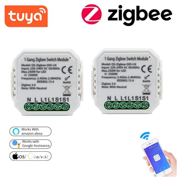 smart home control 2pcs tuya zigbee-s05-ln eu/uk switch module app alexa google voice zero fire intelligent
smart home control 2pcs tuya zigbee-s05-ln eu/uk switch module app alexa google voice zero fire intelligent
