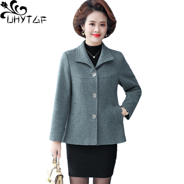 women's wool & blends uhytgf elegant mother autumn winter woolen coat fashion single breasted loose 5xl plus size jacket wild casual sh, Black
women's wool & blends uhytgf elegant mother autumn winter woolen coat fashion single breasted loose 5xl plus size jacket wild casual sh, Black