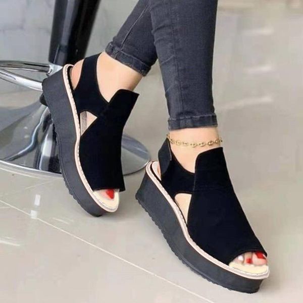 casual buckle strap sandals women's summer shoes for women heels shoe wedges 2021 fashion dress, Black
casual buckle strap sandals women's summer shoes for women heels shoe wedges 2021 fashion dress, Black