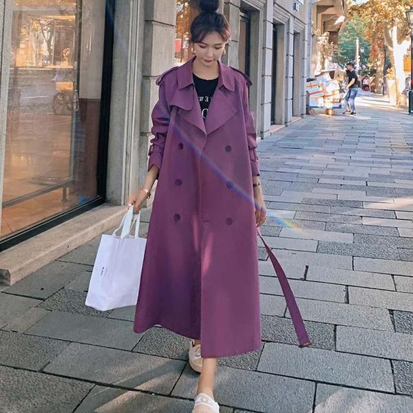 women's trench coats fashion autumn winter casual double breasted simple classic long coat with belt chic female windbreaker, Tan;black
women's trench coats fashion autumn winter casual double breasted simple classic long coat with belt chic female windbreaker, Tan;black