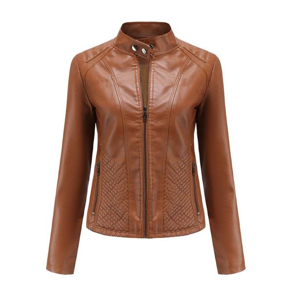 women's jackets women autumn zipper jacket casual pu leather soft solid motorcycle coat fashion streetwear lady slim fit thin, Black;brown
women's jackets women autumn zipper jacket casual pu leather soft solid motorcycle coat fashion streetwear lady slim fit thin, Black;brown