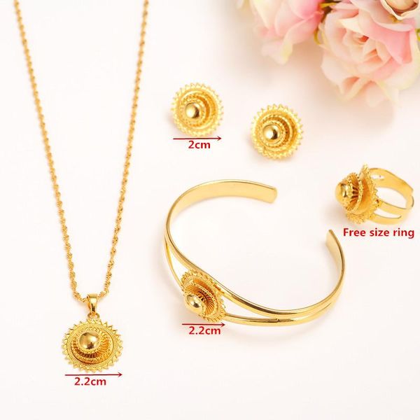 earrings & necklace ethiopian 24k gold jewelry sets for women wife gifts pendant earring ring dubai african nigeria bridal wedding, Silver
earrings & necklace ethiopian 24k gold jewelry sets for women wife gifts pendant earring ring dubai african nigeria bridal wedding, Silver