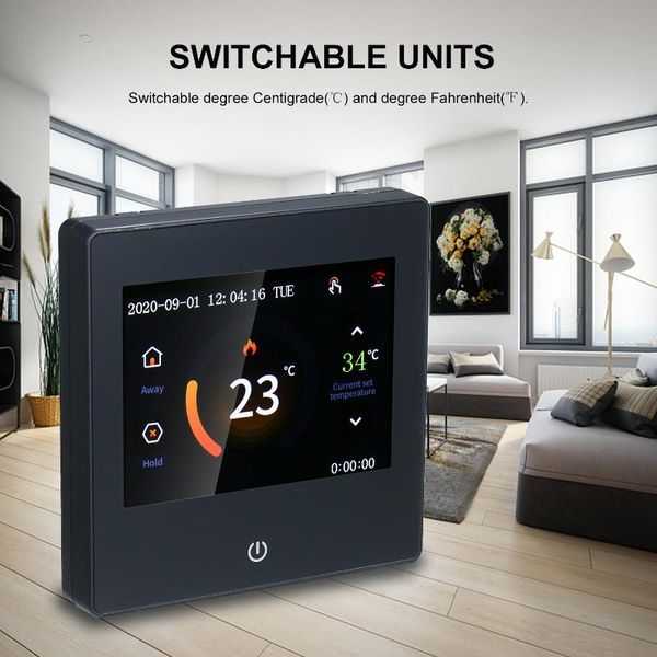 smart home control thermostat lcd touch-screen weekly programmable with wifi electric heating 16a digital temperature controller
smart home control thermostat lcd touch-screen weekly programmable with wifi electric heating 16a digital temperature controller
