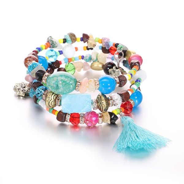 beaded, strands lady gifts european and american fashion jewelry bohemian alloy crystal beaded winding bracelet women, Black
beaded, strands lady gifts european and american fashion jewelry bohemian alloy crystal beaded winding bracelet women, Black