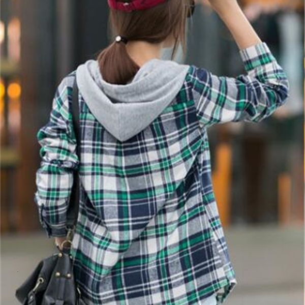 women's blouses & shirts ayaoat -xxl senhoras vero dois bolsos casuais hoodies de xadrez camisas algodo blusas femininas, White
women's blouses & shirts ayaoat -xxl senhoras vero dois bolsos casuais hoodies de xadrez camisas algodo blusas femininas, White