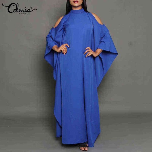 celmia 2022 vintage cold shoulder maxi dress autumn casual loose bat sleeve solid long robes oversized party vestidos y1204, Black;gray
celmia 2022 vintage cold shoulder maxi dress autumn casual loose bat sleeve solid long robes oversized party vestidos y1204, Black;gray
