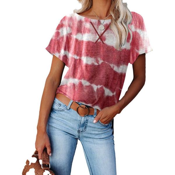 women's t-shirt 2021 3xl large size women tie dye stripe t shirt casual short sleeve oversized loose tee fashion ladies top, White
women's t-shirt 2021 3xl large size women tie dye stripe t shirt casual short sleeve oversized loose tee fashion ladies top, White