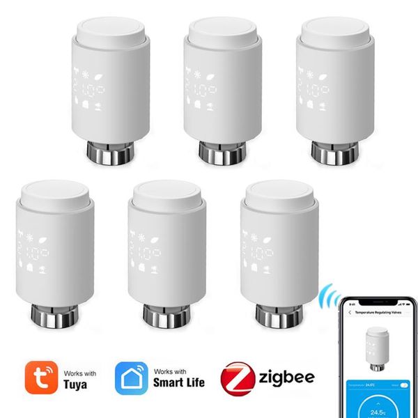 smart home control 1-6pcs tuya zigbee radiator thermostat temperature valve programmable controller via alexa voice
smart home control 1-6pcs tuya zigbee radiator thermostat temperature valve programmable controller via alexa voice