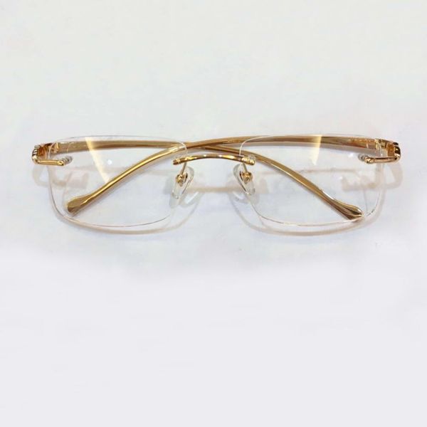 0061 gold rimless eyeglasses frame clear lens optical glasses frames fashion sunglasses frames for men with box, Silver
0061 gold rimless eyeglasses frame clear lens optical glasses frames fashion sunglasses frames for men with box, Silver