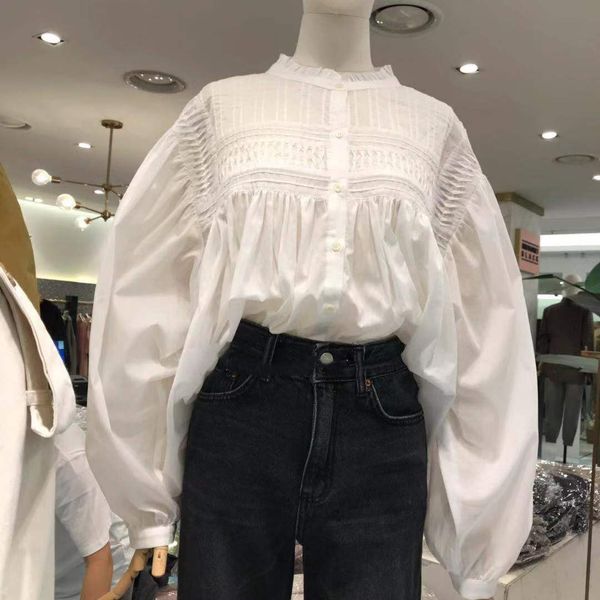 spring new women shirts solid color wild cotton fashion ladies blouses and bat sleeve casual women clothing 210421, White
spring new women shirts solid color wild cotton fashion ladies blouses and bat sleeve casual women clothing 210421, White