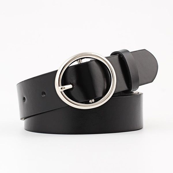 fashion women pu leather belt round pin buckle jeans waist strap black white simple wild student lady waistband belts, Black;brown
fashion women pu leather belt round pin buckle jeans waist strap black white simple wild student lady waistband belts, Black;brown