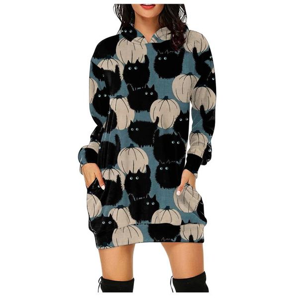 women's hoodies & sweatshirts oversized women pumpkin head dress halloween print long-sleeved sweatshirt casual hoodie round neck blous, Black
women's hoodies & sweatshirts oversized women pumpkin head dress halloween print long-sleeved sweatshirt casual hoodie round neck blous, Black