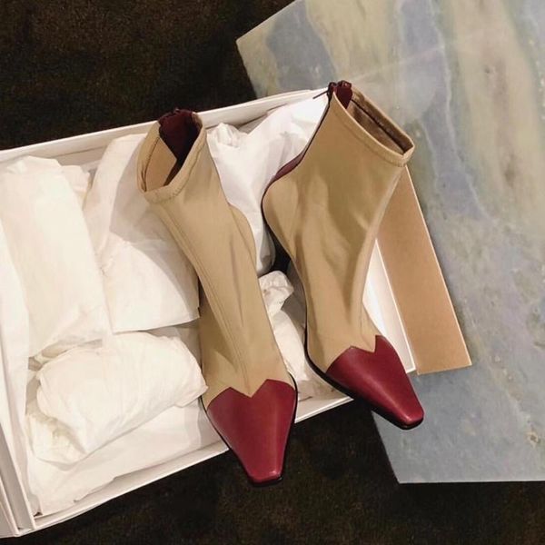 boots square toe shoes woman mixed colors mid calf stock botas mujer stretch zapatos de thin high heels zipper, Black
boots square toe shoes woman mixed colors mid calf stock botas mujer stretch zapatos de thin high heels zipper, Black