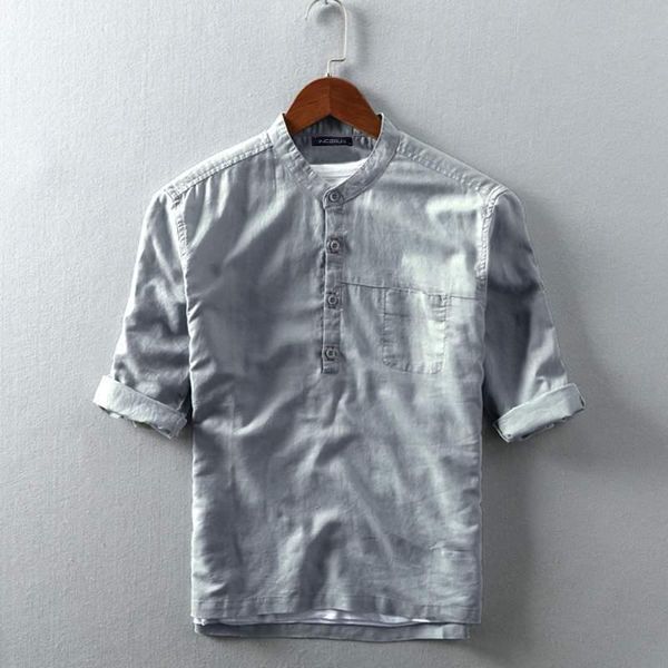 man cotton bussiness blouse hombre basic harajuku camisa men leisure shirts solid color half sleeve stand collar blusa plus size men's, White;black
man cotton bussiness blouse hombre basic harajuku camisa men leisure shirts solid color half sleeve stand collar blusa plus size men's, White;black