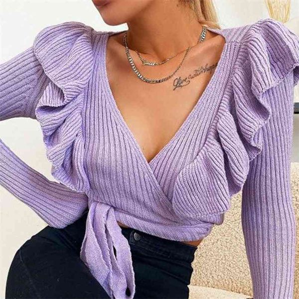 korean autumn winter vintage sweaters women slim knit long-sleeved ruffles v-neck women's pullovers 210508, Black
korean autumn winter vintage sweaters women slim knit long-sleeved ruffles v-neck women's pullovers 210508, Black