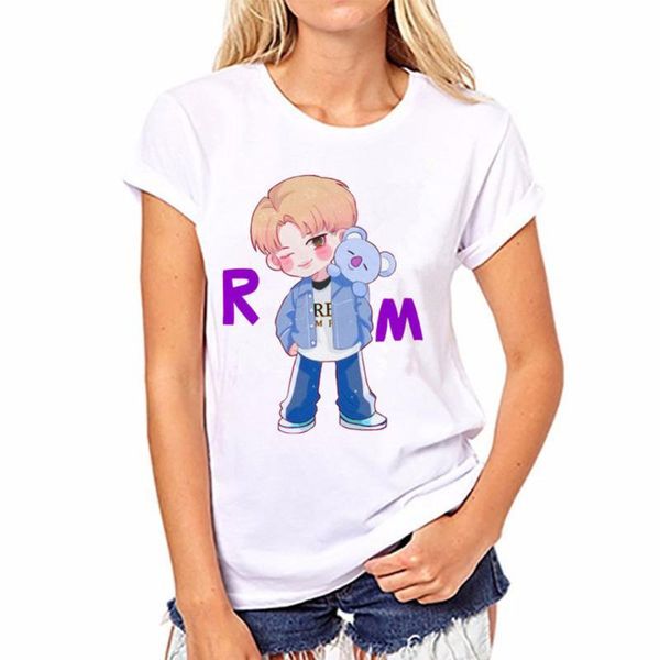 women's t-shirt yemuseed summer cartoon print tee shirt slim short sleeve ffv057, White
women's t-shirt yemuseed summer cartoon print tee shirt slim short sleeve ffv057, White
