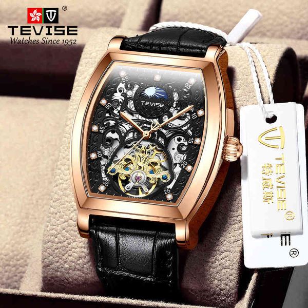 watch tewis men's business leisure hollow belt automatic mechanical, Slivery;brown
watch tewis men's business leisure hollow belt automatic mechanical, Slivery;brown