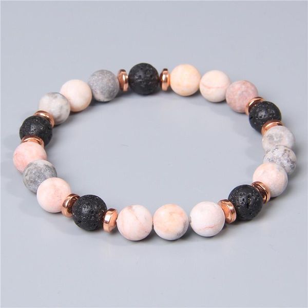 beaded, strands female rose gold metal spacer charm natural matte pink zebra gem stone beads beaded bracelet for women friend jewelry, Black
beaded, strands female rose gold metal spacer charm natural matte pink zebra gem stone beads beaded bracelet for women friend jewelry, Black