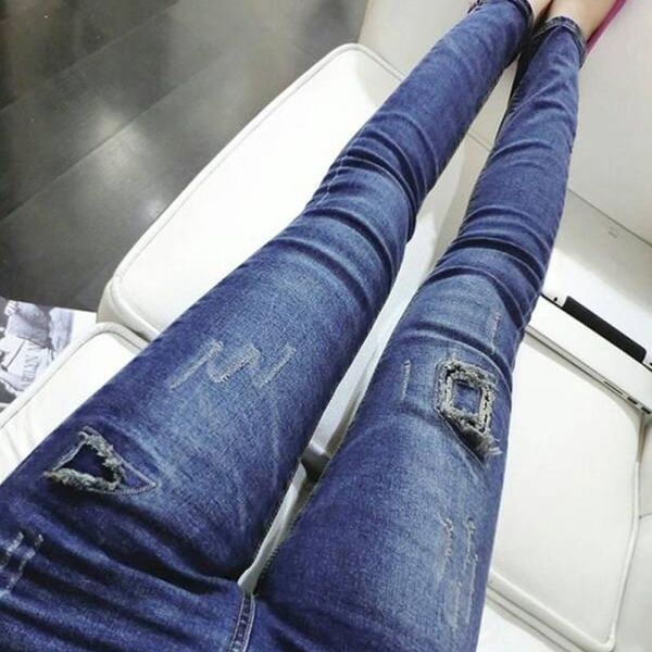 women's jeans juaykala high waist casual skinny women hole vintage girls slim denim elasticity pencil pants, Blue
women's jeans juaykala high waist casual skinny women hole vintage girls slim denim elasticity pencil pants, Blue