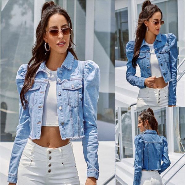 women's jackets 2021 spring and autumn lapel cardigan denim blue long sleeve casual fashion temperament coat for women, Black;brown
women's jackets 2021 spring and autumn lapel cardigan denim blue long sleeve casual fashion temperament coat for women, Black;brown