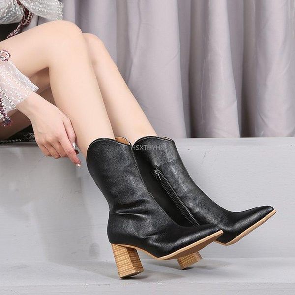 boots thick-heeled martn female pointed high-heeled short autumn western cowboy thin white women, Black
boots thick-heeled martn female pointed high-heeled short autumn western cowboy thin white women, Black