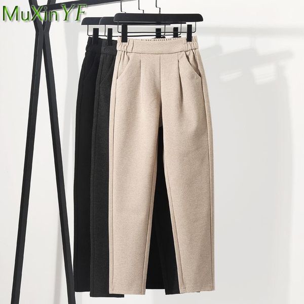 women's pants & capris autumn winter warm wool harem for women casual high waist packet solid black trousers lady long pant 2021 clothe, Black;white
women's pants & capris autumn winter warm wool harem for women casual high waist packet solid black trousers lady long pant 2021 clothe, Black;white