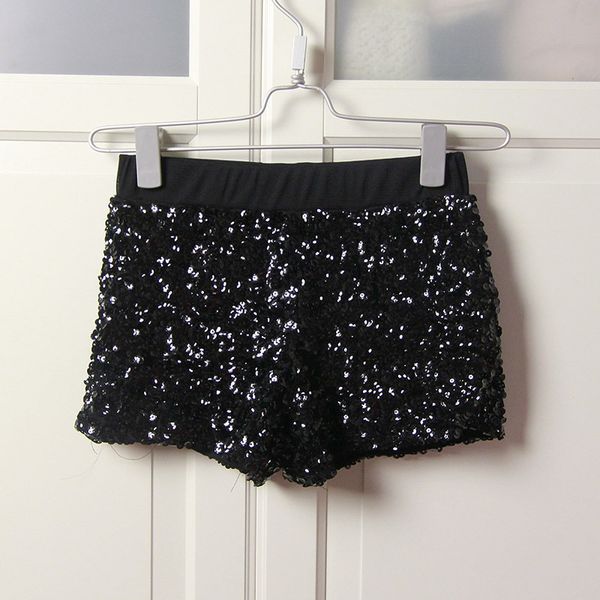 ladies elastic high waist sequins hip hop ds club shorts jazz nightclub singer women stage clothes 210304, White;black
ladies elastic high waist sequins hip hop ds club shorts jazz nightclub singer women stage clothes 210304, White;black