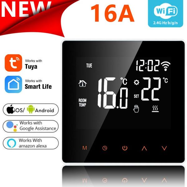 smart home control tuya wifi thermostat, electric floor heating water/gas boiler temperature remote controller for google home, alexa
smart home control tuya wifi thermostat, electric floor heating water/gas boiler temperature remote controller for google home, alexa