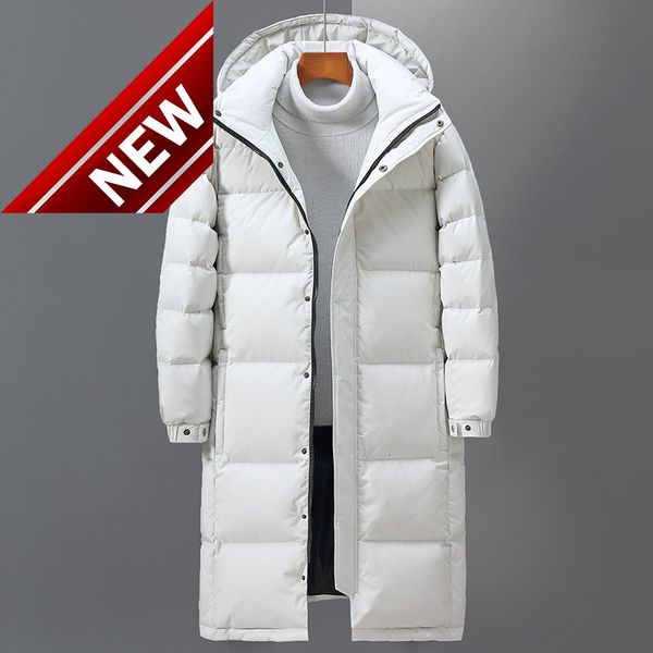 men's down jacket 2021 autumn winter mid-length hooded 90% coat male parka, Black
men's down jacket 2021 autumn winter mid-length hooded 90% coat male parka, Black