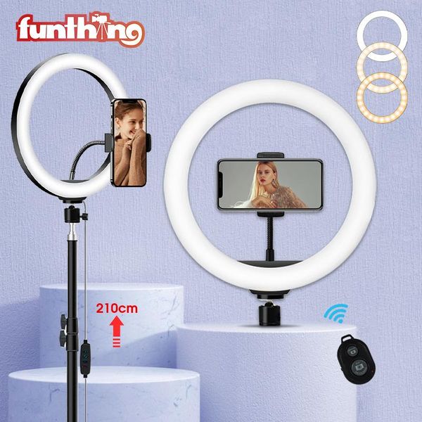 10inch selfie ring light led video lamp with tripod stand bluetooth remote usb lights for phone youtuber makeup camera flash heads
10inch selfie ring light led video lamp with tripod stand bluetooth remote usb lights for phone youtuber makeup camera flash heads