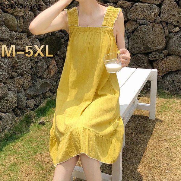 women's sleepwear women nightgowns large size 5xl sleeveless ruffles slash neck knee-length sweet fresh elastic baggy comfortable summe, Black;red
women's sleepwear women nightgowns large size 5xl sleeveless ruffles slash neck knee-length sweet fresh elastic baggy comfortable summe, Black;red