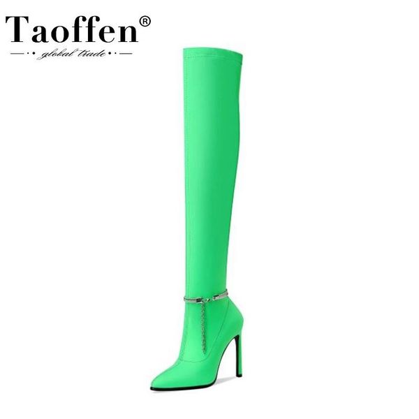 boots taoffen women over the knee thin high heels metal decoration candy color party club fashion ladies footwear size 34-43, Black
boots taoffen women over the knee thin high heels metal decoration candy color party club fashion ladies footwear size 34-43, Black
