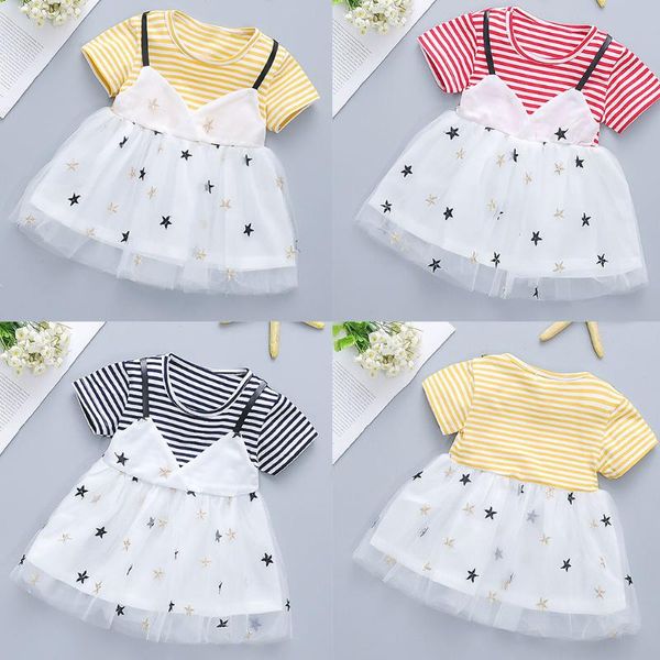 girl's dresses baby christening dress toddler girls elegant stars striped strap patchwork tulle girl clothes white, Red;yellow
girl's dresses baby christening dress toddler girls elegant stars striped strap patchwork tulle girl clothes white, Red;yellow