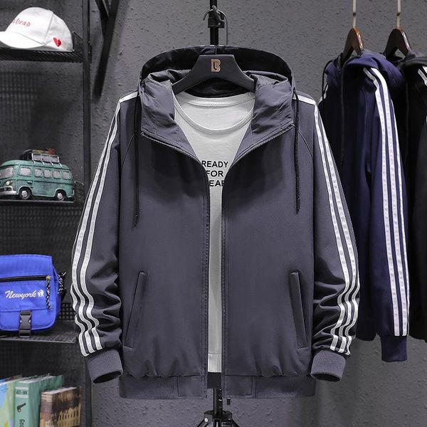 men's jackets autumn and winter three-bar jacket hoodie korean casual youth handsome color matching, Black;brown
men's jackets autumn and winter three-bar jacket hoodie korean casual youth handsome color matching, Black;brown