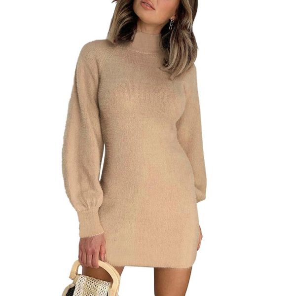 women dress autumn winter warm fashion long sleeve solid color mini casual for ladies dresses, Black;gray
women dress autumn winter warm fashion long sleeve solid color mini casual for ladies dresses, Black;gray